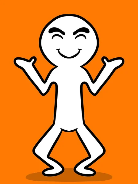 Cute Cartoon Orange Background — Stock Photo, Image