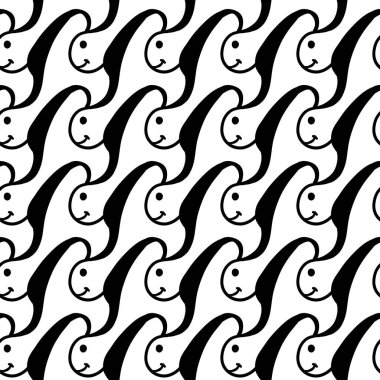 Sevimli canavar çizgi filminin kusursuz deseni