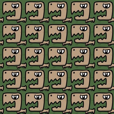 Sevimli canavar çizgi filminin kusursuz deseni