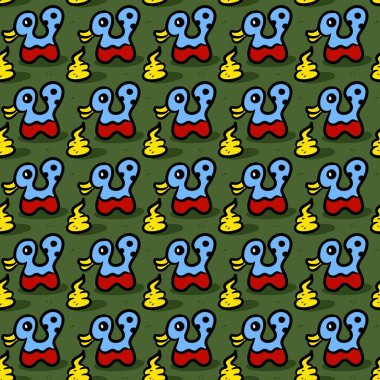 Sevimli canavar çizgi filminin kusursuz deseni