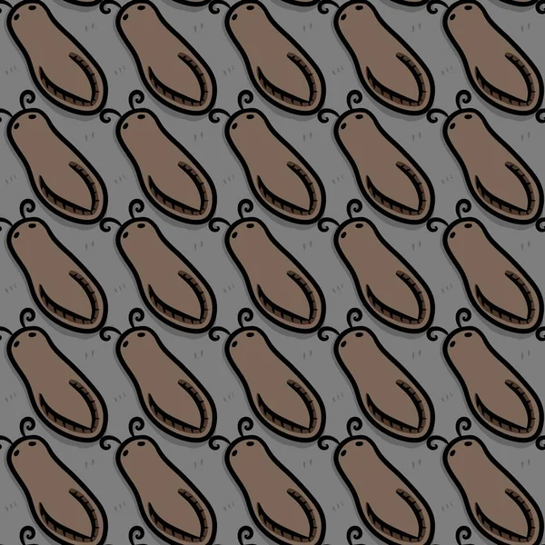 Seamless Pattern Slug Cartoon — стоковое фото
