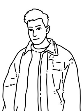 Siyah ve beyaz renkli yakışıklı bir adam.