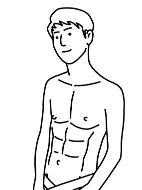 Siyah ve beyaz renkli yakışıklı bir adam.