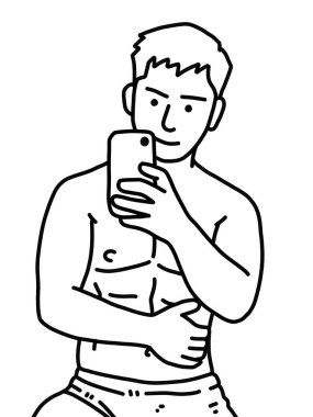 Siyah ve beyaz renkli yakışıklı bir adam.