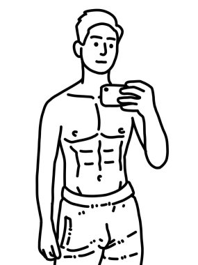 Siyah ve beyaz renkli yakışıklı bir adam.