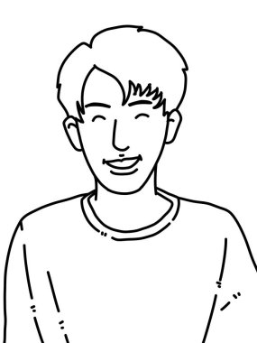 Siyah ve beyaz renkli yakışıklı bir adam.