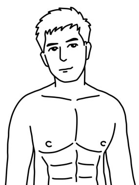 insan karikatürünün siyah ve beyaz renkleri