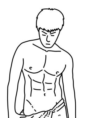 insan karikatürünün siyah ve beyaz renkleri