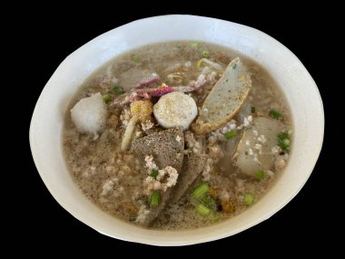 beautiful noodle on black background