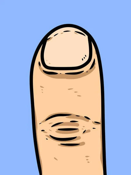 Finger Cartoon Blue Background — Stok fotoğraf