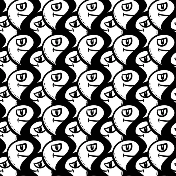 Seamless Pattern Cute Monster Cartoon — Stock Photo, Image