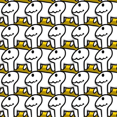 Sevimli canavar çizgi filminin kusursuz deseni