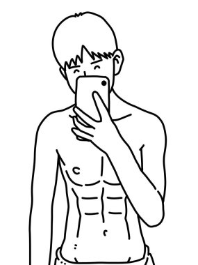 insan karikatürünün siyah ve beyaz renkleri