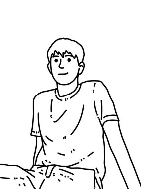 insan karikatürünün siyah ve beyaz renkleri