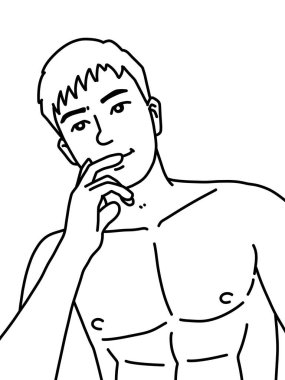 insan karikatürünün siyah ve beyaz renkleri