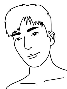 insan karikatürünün siyah ve beyaz renkleri