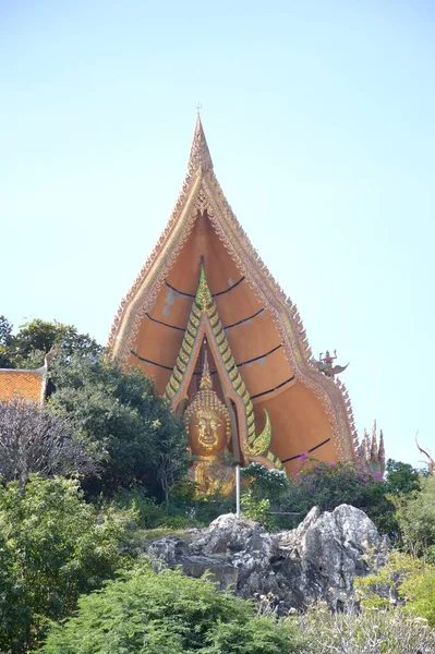 Thailand Januar 2017 Buddha Statue Aus Nächster Nähe Wathumsua Kanchanaburi — Stockfoto
