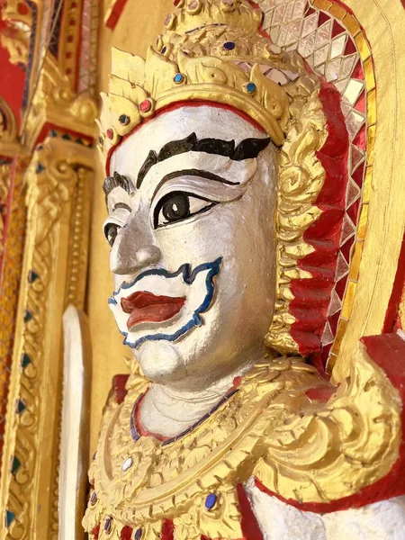 Estatua Ángulo Tailandés Wat Bang Prong Provincia Chachoengsao Tailandia — Foto de Stock