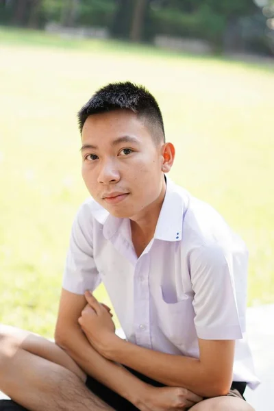 Nahaufnahme Thailändischer Schüler Uniform — Stockfoto