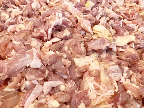 Chiudi Carne Pollo Cruda Macelleria — Foto Stock