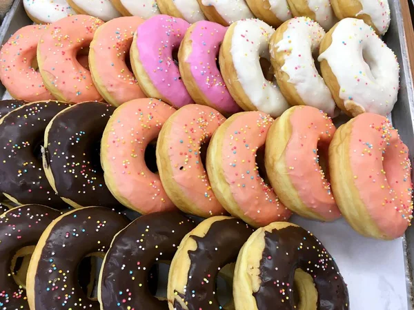 Doce Donut Loja Alimentos — Fotografia de Stock