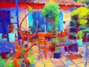 ev arkaplanının sanat rengi