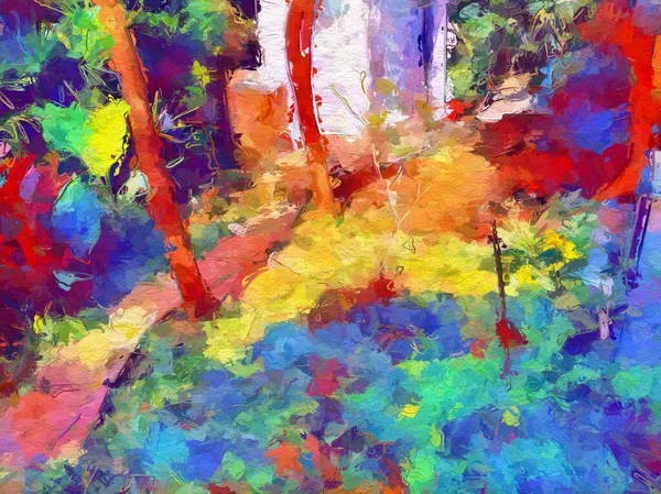 自然花园的艺术色彩 — 图库照片