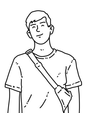 Siyah ve beyaz renkli yakışıklı bir adam.