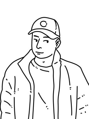 Siyah ve beyaz renkli yakışıklı bir adam.