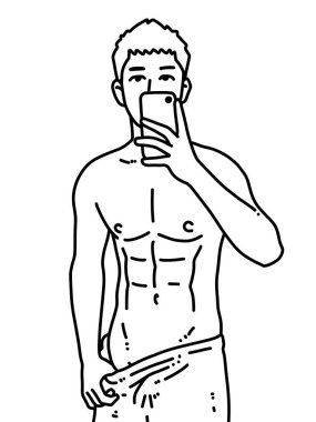 Siyah ve beyaz renkli yakışıklı bir adam.