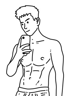 Sırt ve beyaz, boyama için sevimli erkek çizgi filmi.