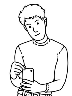 Siyah ve beyaz renkli yakışıklı bir adam.