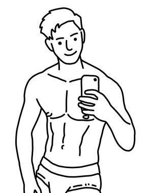 Siyah ve beyaz renkli yakışıklı bir adam.