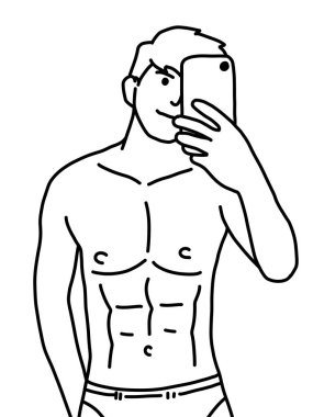 Siyah ve beyaz renkli yakışıklı bir adam.