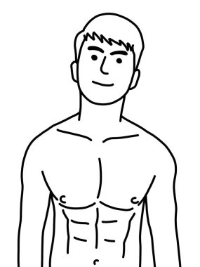 Siyah ve beyaz renkli yakışıklı bir adam.