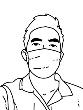 insan karikatürünün siyah ve beyaz renkleri