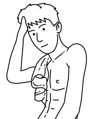 insan karikatürünün siyah ve beyaz renkleri