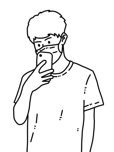 Preto Branco Homem Desenhos Animados Para Colorir — Fotografia de Stock