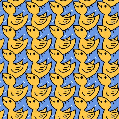 Sevimli kuş çizgi filminin kusursuz deseni