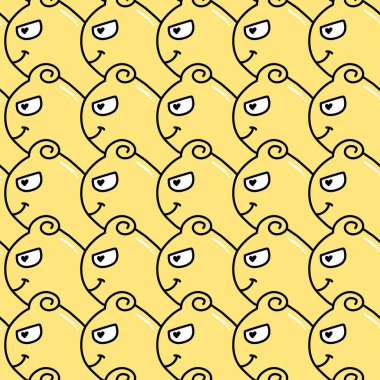 Sevimli canavar çizgi filminin kusursuz deseni