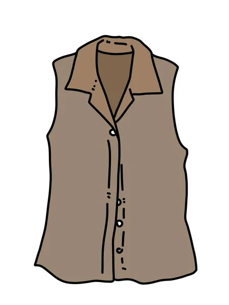 Brown Clothes Cartoon White Background — Stock Photo, Image