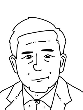 Beyaz arkaplanda insan karikatürü