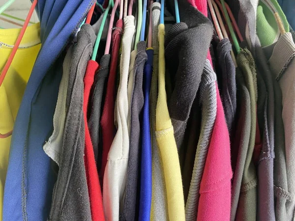 Close Colorful Cloths Room — Stock Photo, Image