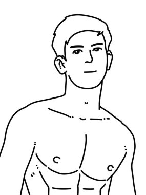 Beyaz arkaplanda insan karikatürü