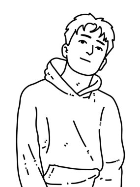 insan karikatürünün siyah ve beyaz renkleri