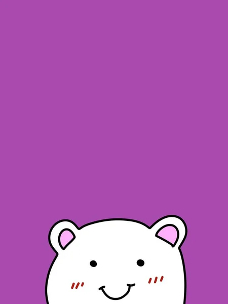 cute cartoon on purple background