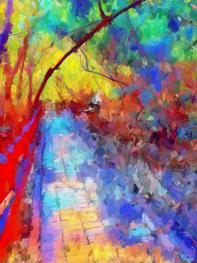 peyzaj arkaplanının sanat rengi