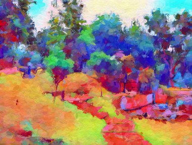 peyzaj arkaplanının sanat rengi