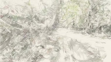 Ormanda yol sanatının rengi