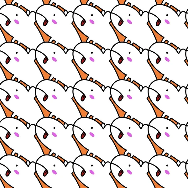 Seamless Pattern Cute Monster Cartoon — Stock Photo, Image